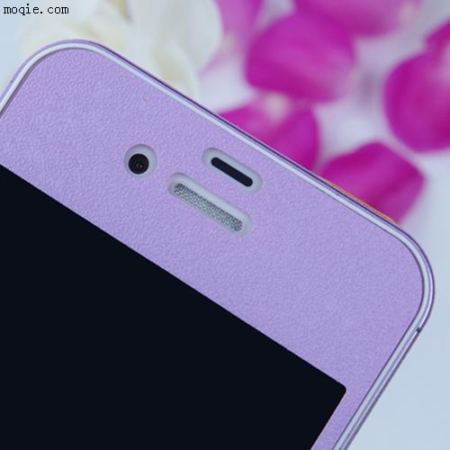 厂家直销苹果iphone4,4S紫色珍珠皮全身贴膜